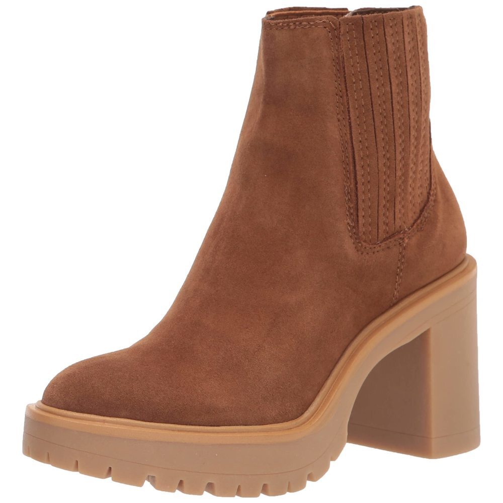 Dolce Vita Women's Caster Fashion Boot, Camel Suede H2O, 9 - Picture 1 of 1